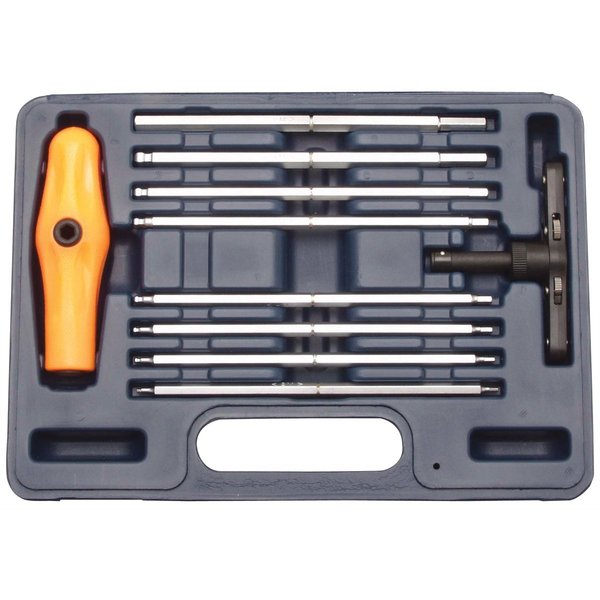 Vim Products 10 PIece Extra Long SAE Ball Hex Ratcheting T-Handle Set BHI100